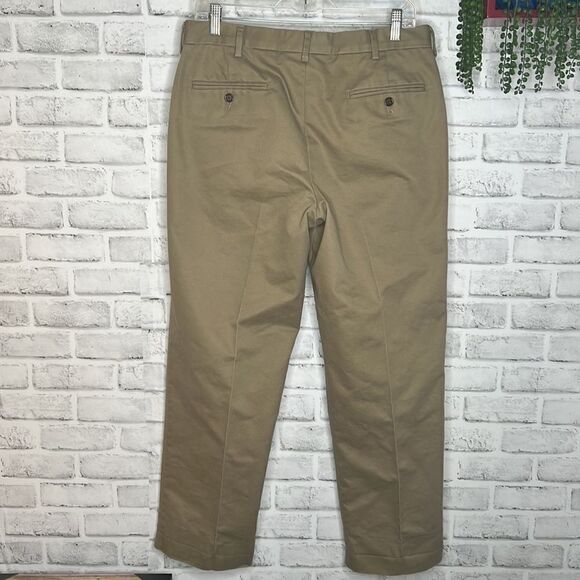 Lands End Traditional Fit Relaxed Fit Khaki Pants Size 32 32/30 - Picture 4 of 5